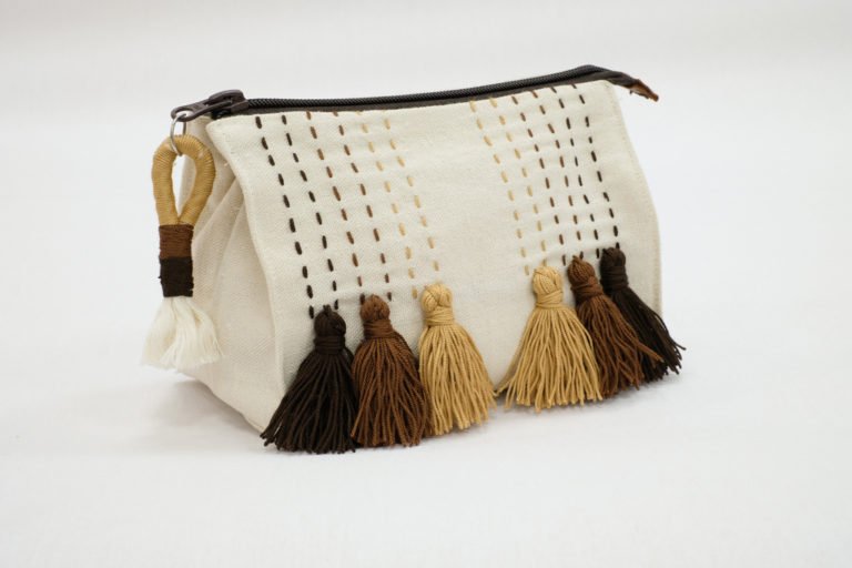 Brown x Beige Tassel Medium Make-up Bag EGP 250