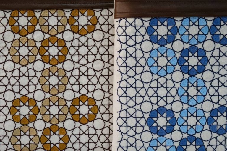 Geomatric Laptop Bag Beige x Brown EGP 450