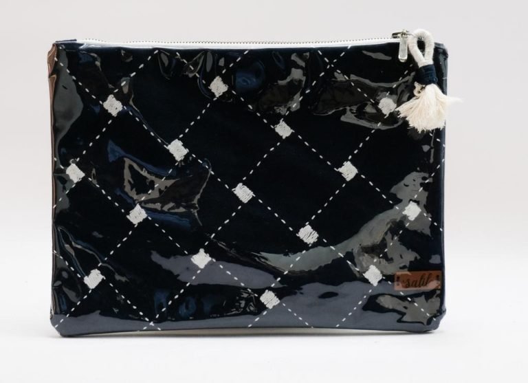 Sahico Dark Blue x White Plastic Clutch EGP 300